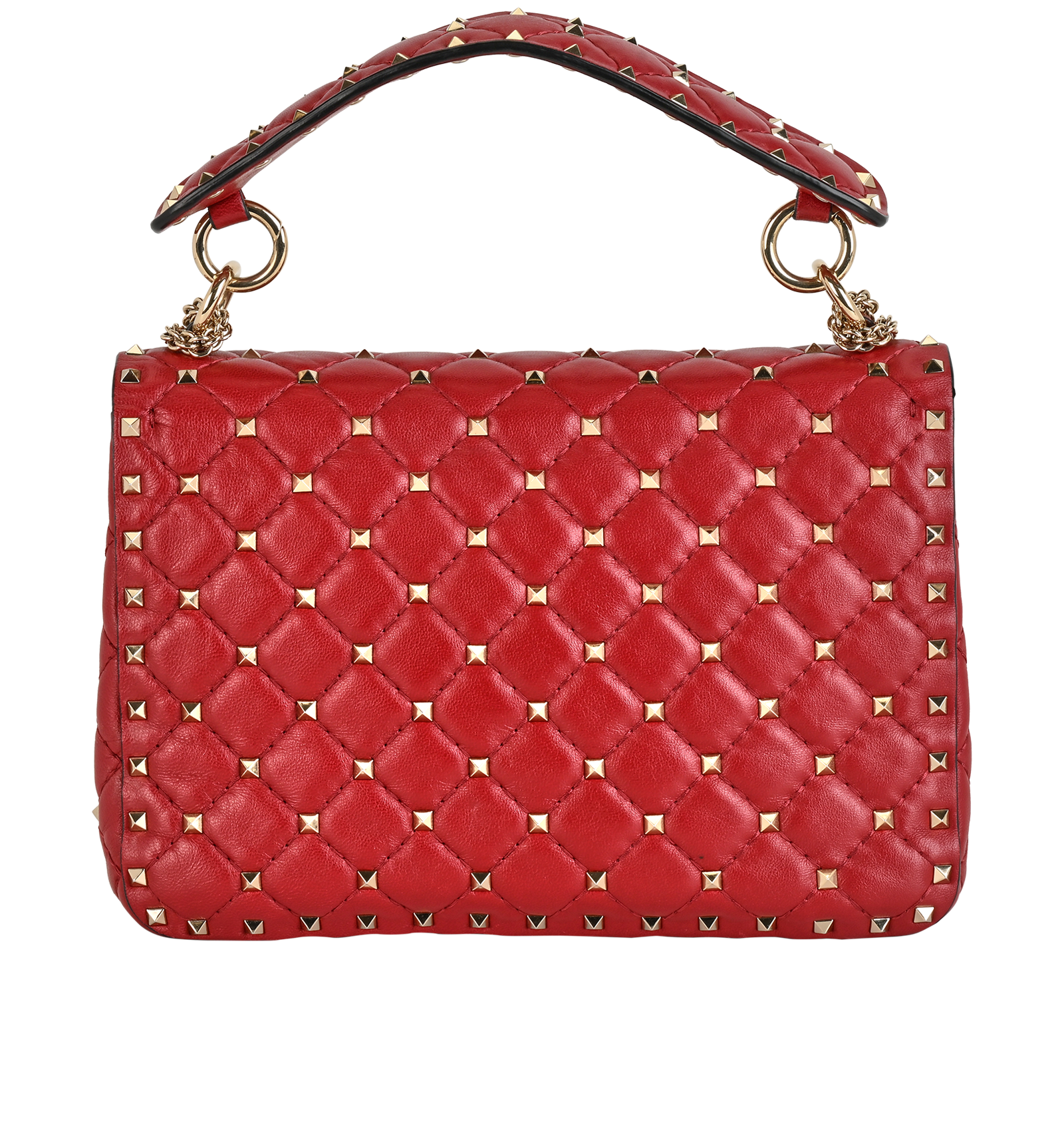 Small Rockstud Spike, &pound;850, Handbags, Red, Leather, Back view
